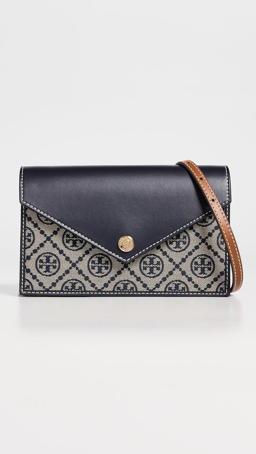 Tory Burch Women's T Monogram Envelope Wallet On Chain, Tory Navy, One Size - Image 2
