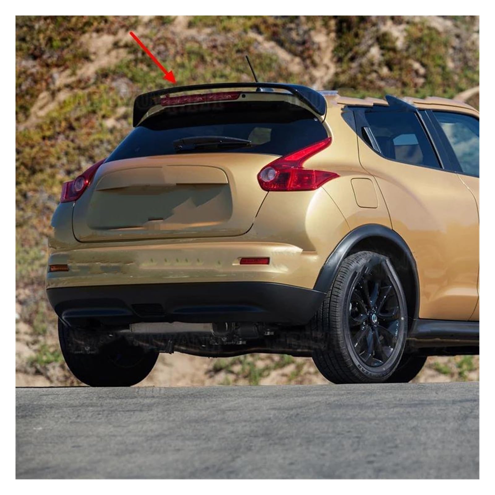 Queue Ailes Becquet ABS En Matériau ABS, Aileron Arrière De Voiture, Couleur Primaire, Pour Nissan Pour JUKE Spoiler 2008 2009 2010 2011 2012 2013 2014 2015 Becquet D'aile Voiture(Carbon fiber patter)