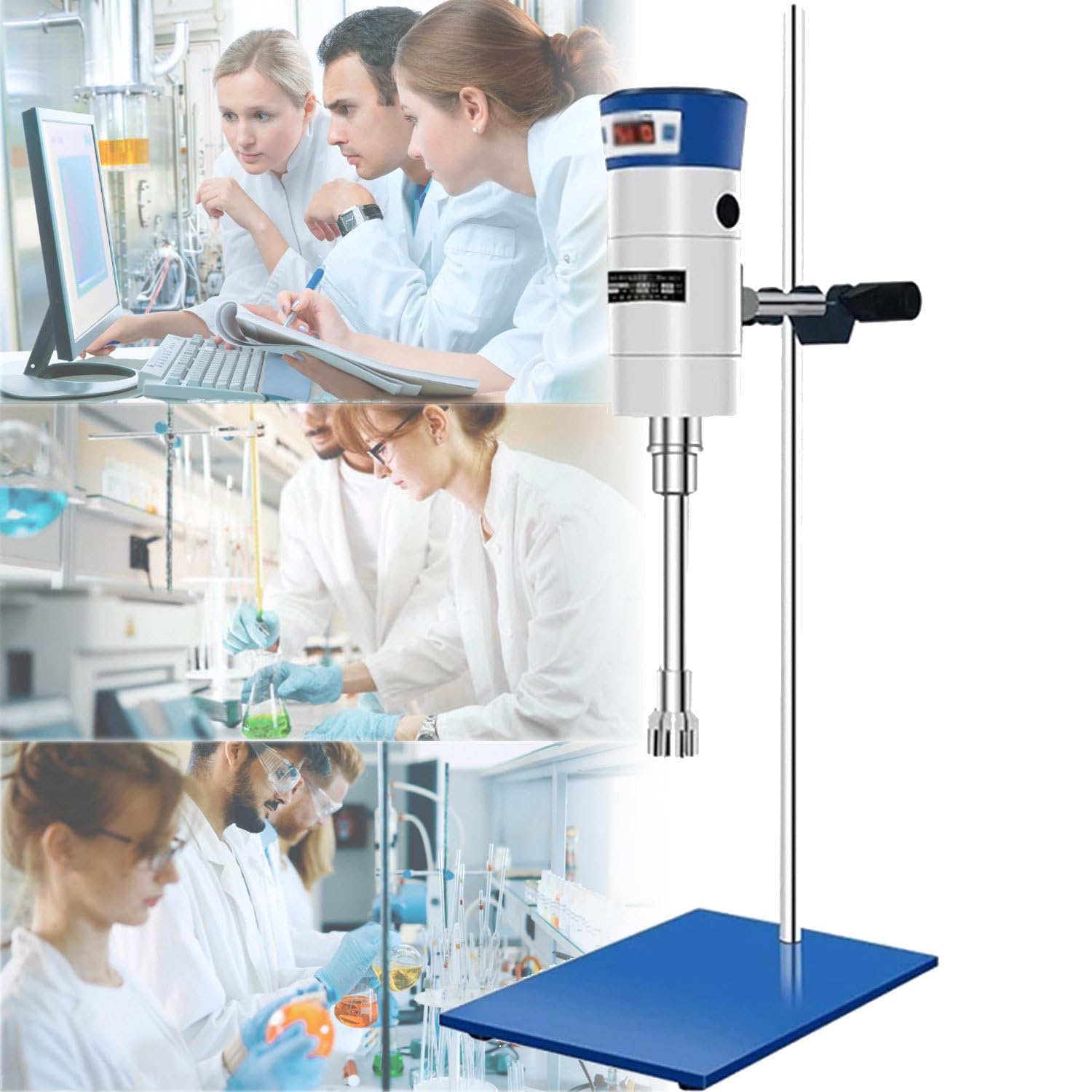 High Speed Laboratory Homogenizer, Adjustable Disperser Emulsifier Mixer, Electrical Homogenizing Equipment for Lab Use