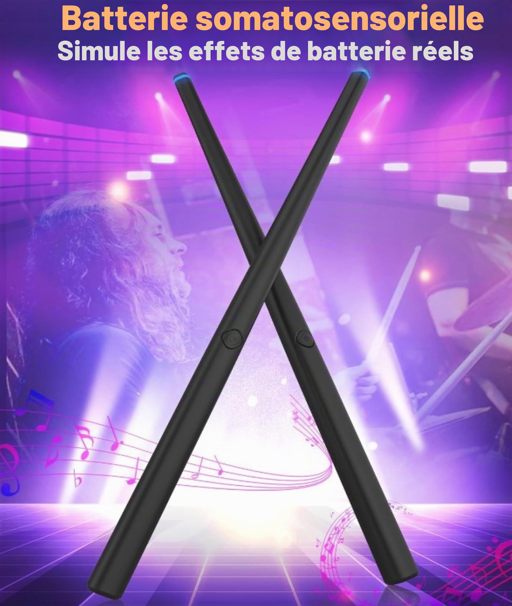 Batterie électronique – 9 Types de Batterie Virtuelle Portable, Machine à Percussion Numérique de Poche avec Leçons, Support MIDI pour Professionnels, Cadeaux, Adultes, Enfants