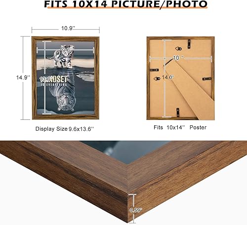 Vista 502 de Marco gris rústico de 18 x 24 pulgadas, marco para póster de 18 x 24 pulgadas, color gris envejecido, grande, retro, natural, 24 x 18 pulgadas