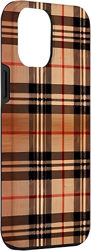 Miniatura 3 de Funda para iPhone 13 Pro Max marrón, azul marino, negro, naranja, a cuadros, Halloween, otoño, calabazas