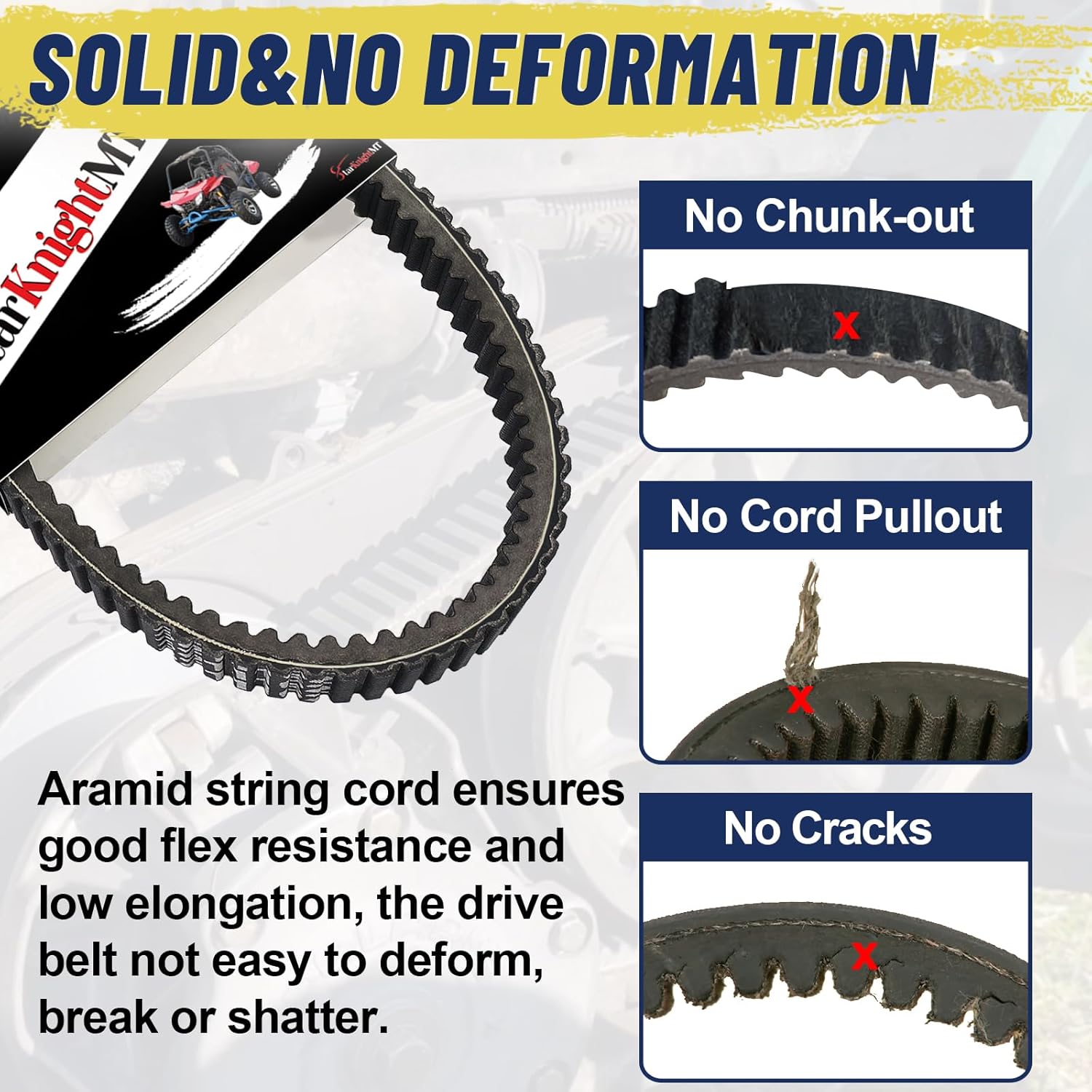 StarknightMT CVT Drive Belt, 3211162 24G4022 Heavy Duty ATV UTV Drive Belt Compatible with Polaris RZR 800 Ranger 500 800 Sportsman 500 570 800 Replacement for 3211162 3211118 3211133