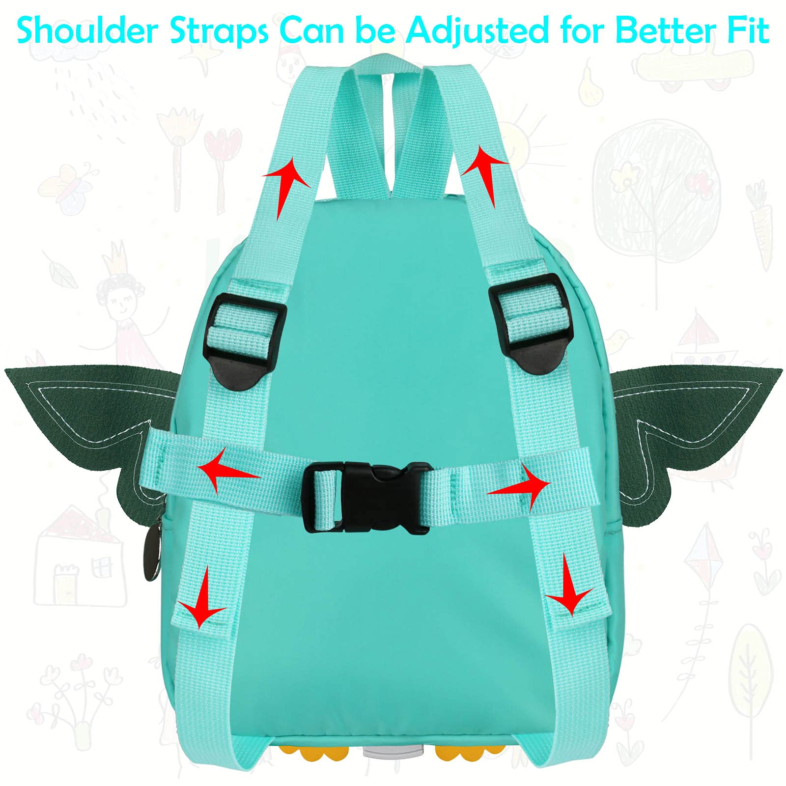 Harnais de Sécurité Enfant, Sac à Dos avec Laisse Anti-perdu 1.5 m, Rênes de Sécurité pour Bébé, Bracelet Poignet (Chouette)