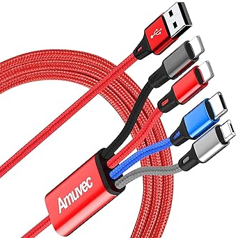 Amazon Co Jp 2本セット 1 2m Amuvec 4in1 充電ケーブルusb Type C ケーブル マイクロusbケーブル I 充電ケーブル耐熱 Usb C ケーブル 携帯に便利である一本四役同時給電可能 3 0a急速充電 Android タイプc ケーブル Oppo Galaxy 各種対応 レッド パソコン 周辺機器