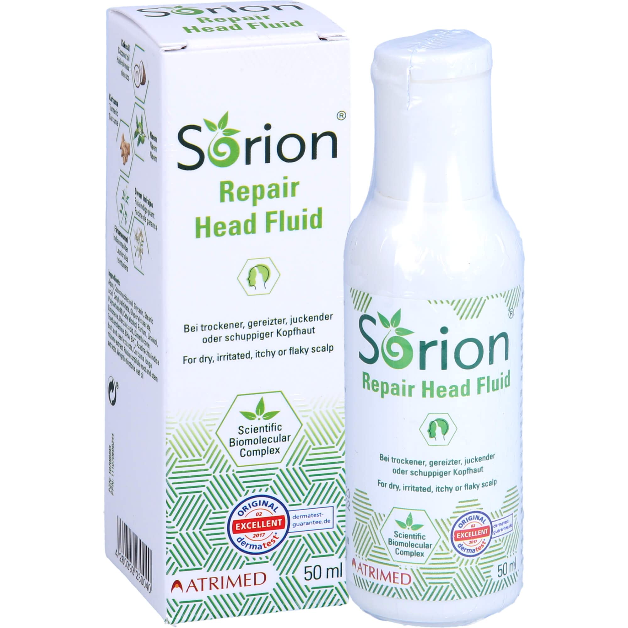 Sorion Head Fluid - zur intensiven Regeneration bei Hautirritationen, Rötungen, Schuppen und Juckreiz (50 ml)