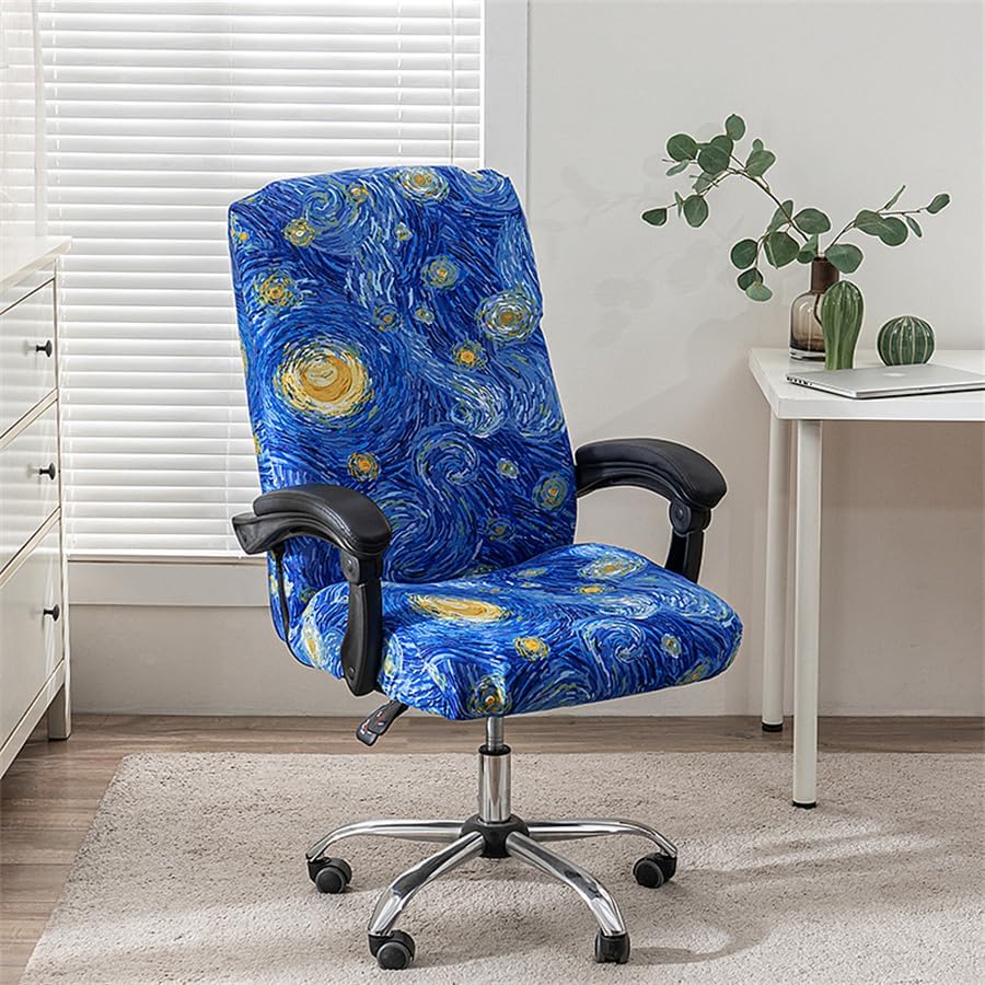 Miniatura 4 de Fundas elásticas para sillas  Fundas deslizables duraderas con cremallera para escritorio de computadora, sillas universales para juegosoficina, 05