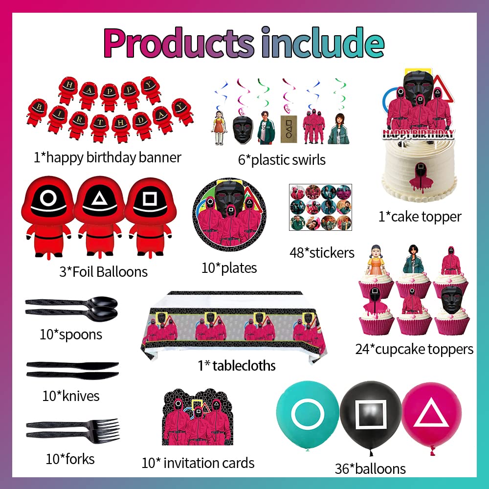Amazon.com: TV Game Birthday Party Supplies-157PCS，TV Game Birthday Party  Supplies Set Including Happy Birthday Banner, Cake & Cupcake Topper,  Balloon, plastic swirl,TV Game Birthday Party For kids : Toys & Games
