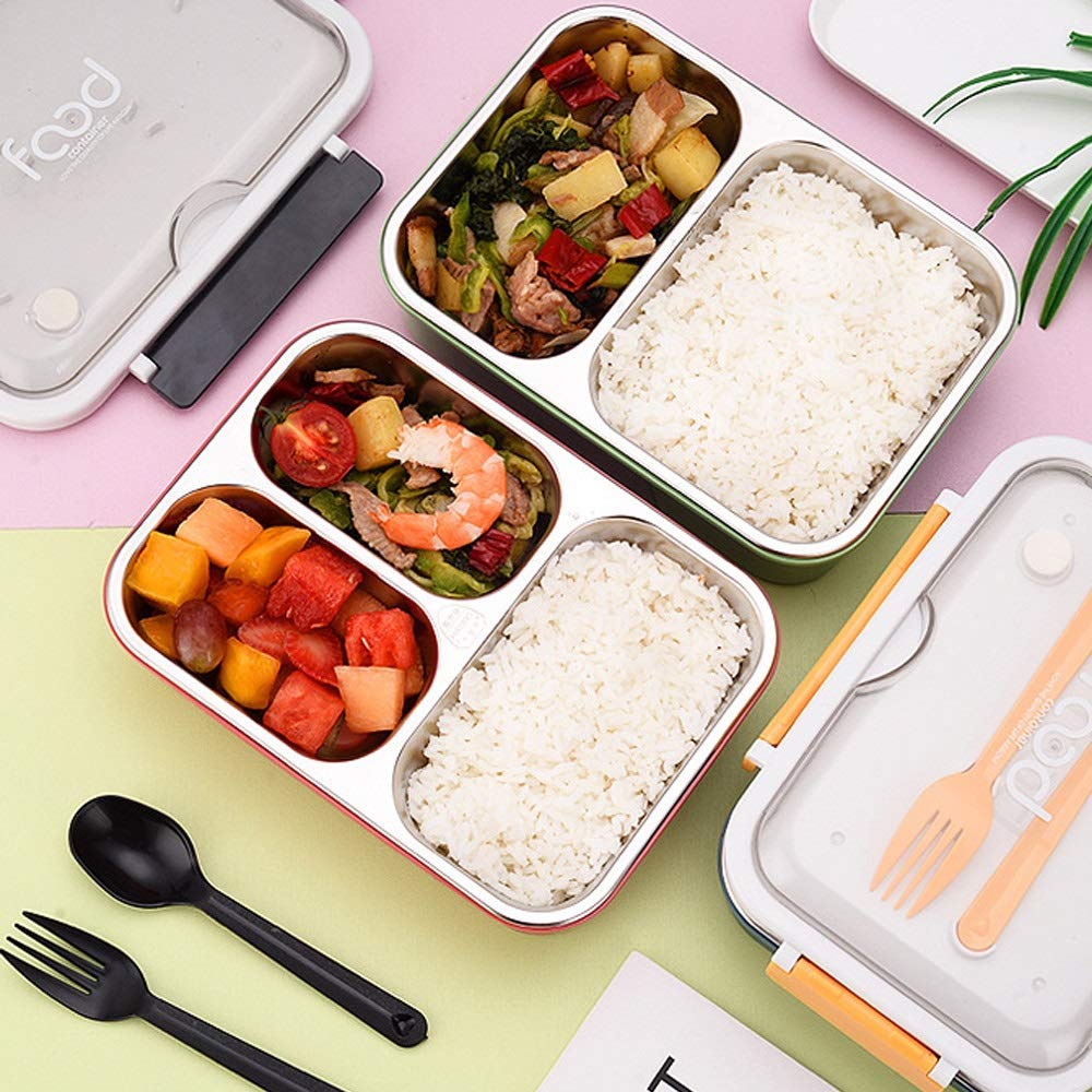 boîte à repas, Boîtes à bento Boîte lunch isolée/Travail/Étudiant/Acier(Yellow)
