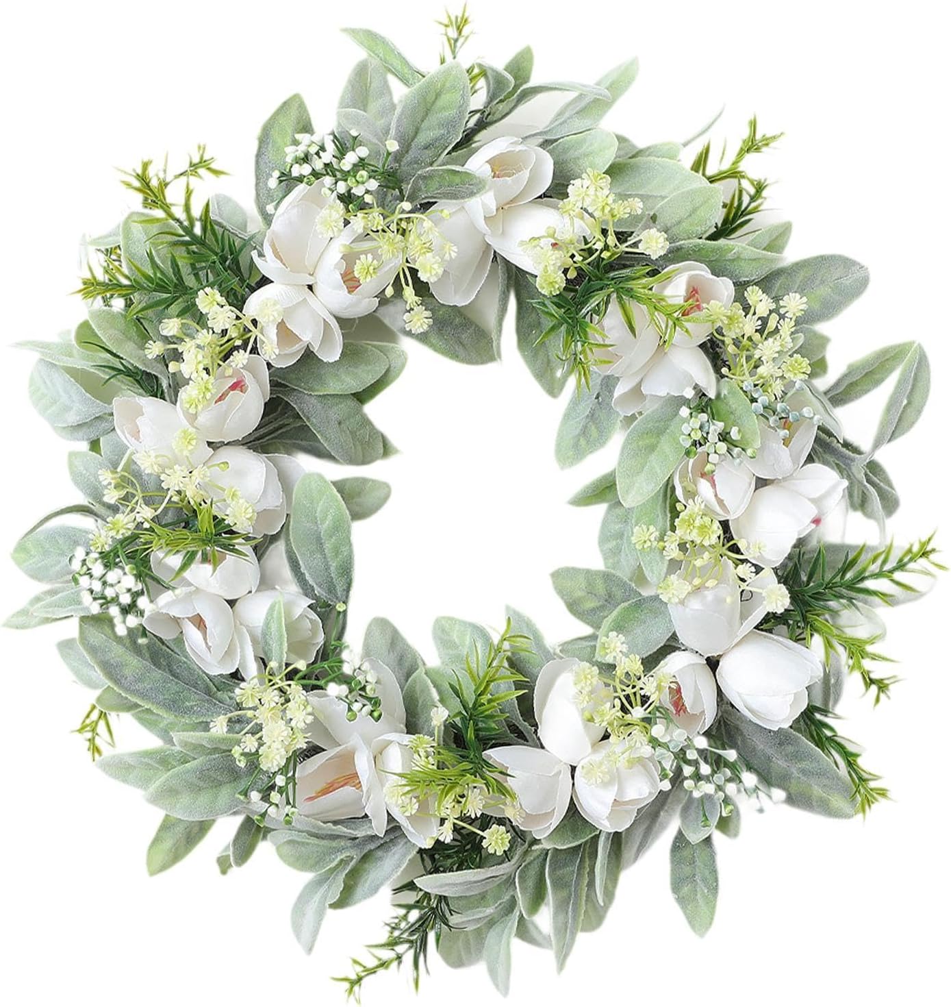 Artificial Front Door Wreath Gift Decorative for Indoor Outdoor