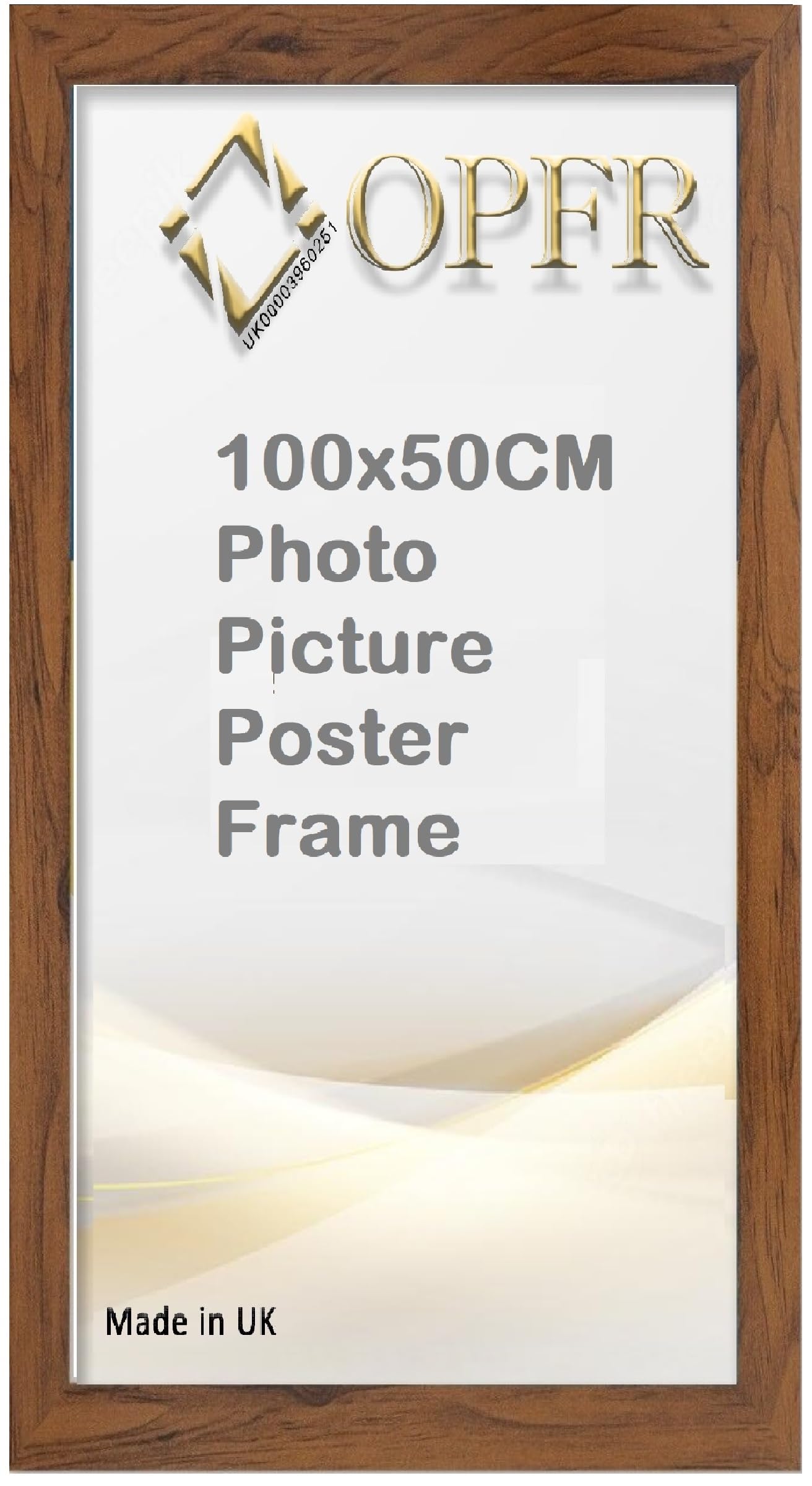 Photo Poster frame 100x50cm Black, White, Oak, Silver, Dark Oak, Walnut (Walnut, 100x50cm)