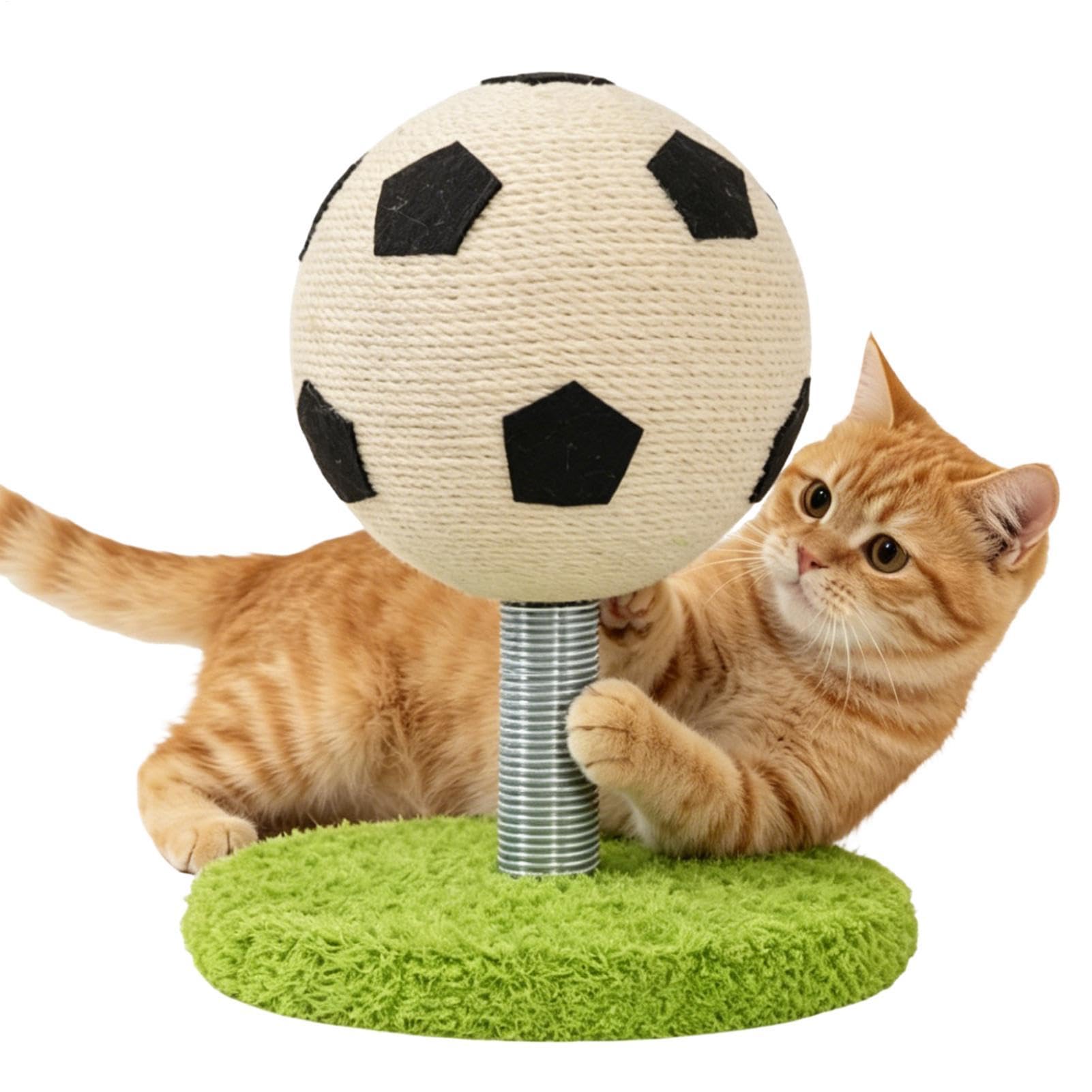 Kratzball für Katzen, Sisalseil für aktives Spielen, langlebiger Krallenschleifer, Indoor-Outdoor-Übungstrainer, Stressabbau, Unterhaltung, -Kratzball, für Kätzchen, Katzen, tägliches