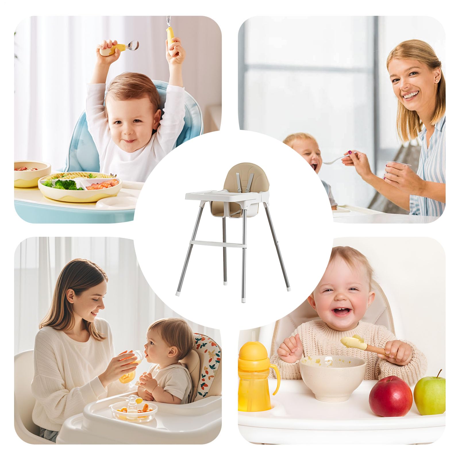 Seggiolone Per Bambini - Sedile Confortevole E Regolabile - Seggiolino Alzabimbo Per Alimentazione - Per Bambini E Bambine Cucina Sala Da Pranzo Ristorante Pasto Familiare Asilo E Alimentazione