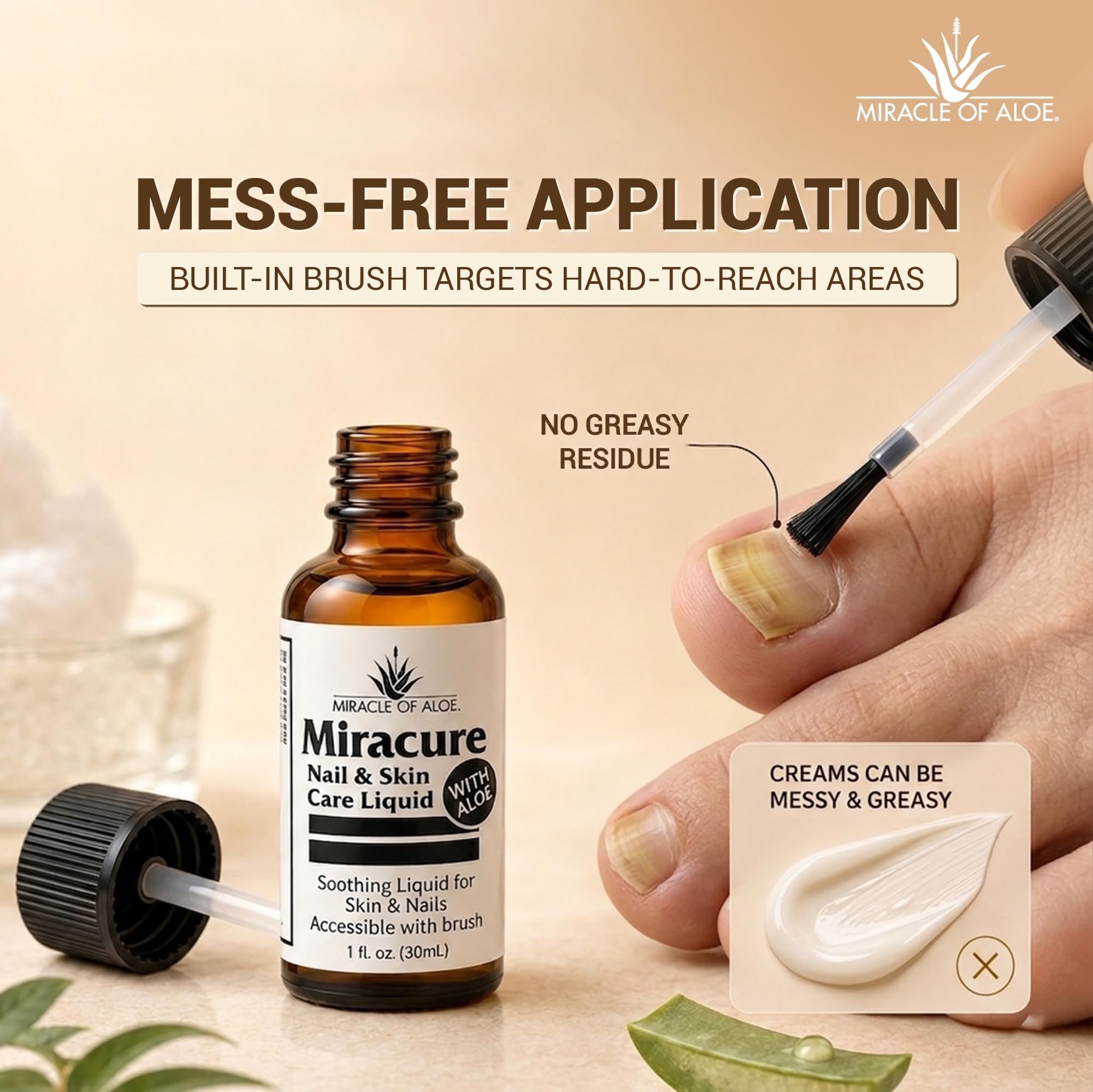 Amazon.com : Miracle of Aloe's Nail & Foot Care Liquid with