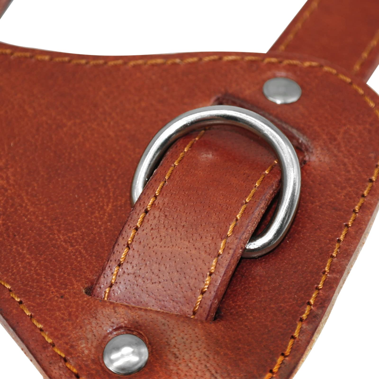 Outdoor-Geschirr Aus Echtem Leder, Verstellbares Hundegeschirr, Weste Für Hunde, Mittelgroße Bis Große Bulldogge, Labrador, Deutscher Schäferhund, Braun,Braun,L