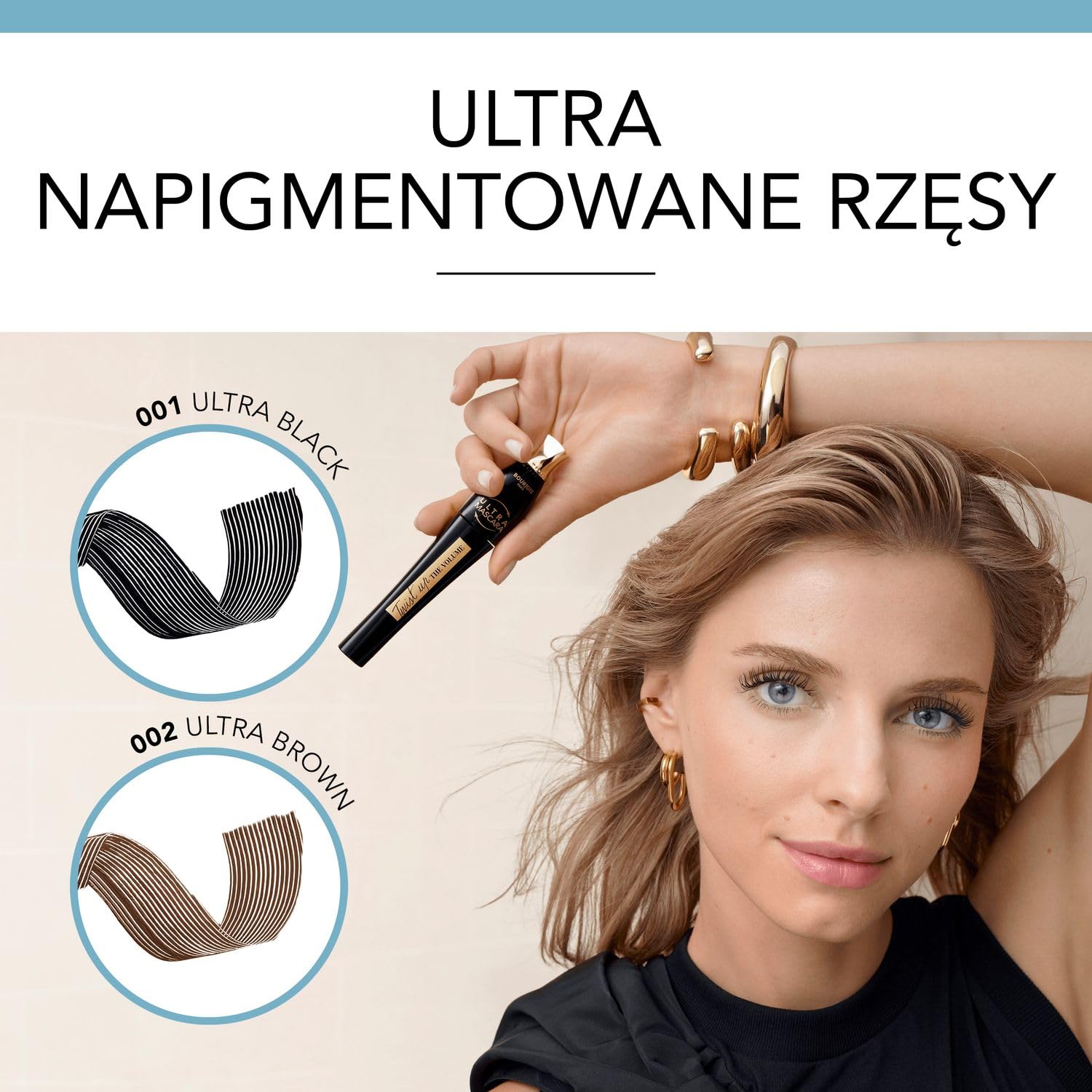 Bourjois Twist Up Tusz do Rzęs, 02 Ultra Brown, 8 ml