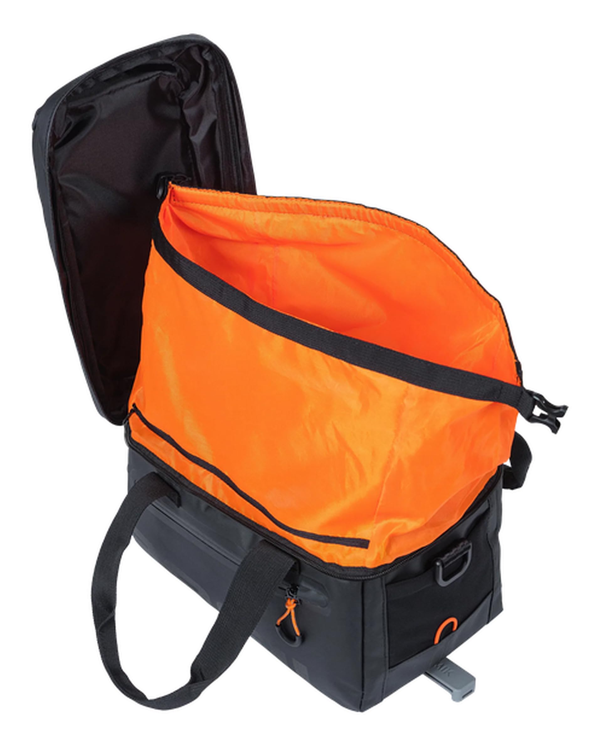 Basil Miles Gepäckträgertasche - MIK inkl. - Wasserdicht - 7L - Schwarz/Orange