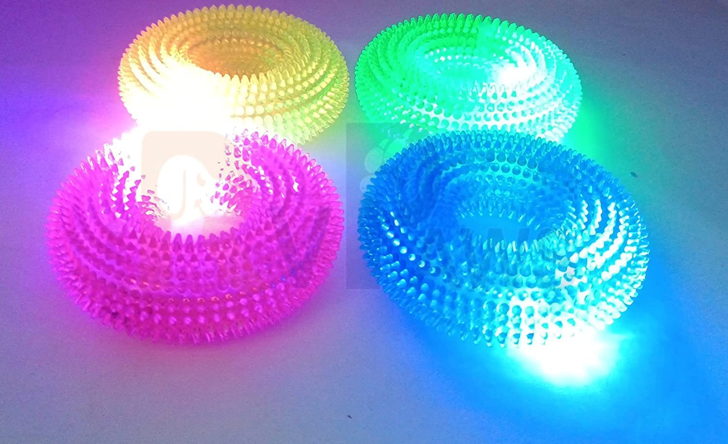 Pups&Pets Pets Interactive LED Light chew Toy | Spiked Ring Shape Teeth Cleaning Toys | Light with Sound Toy for Small to Large Dogs - 1Pcs (B0BY2Y4978) Amazon Price History, Amazon Price Tracker