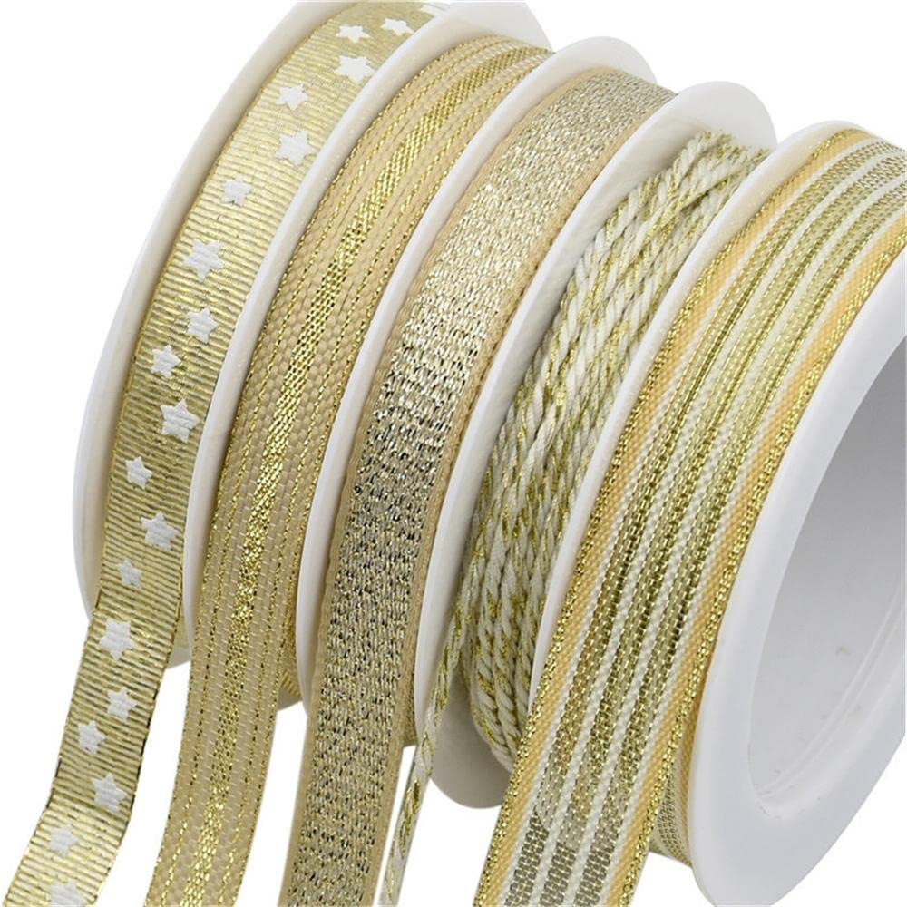Nastro natalizio in raso da 2 mm e 10 mm e 15 mm, nastro a tema natalizio per matrimoni, artigianato, regalo, regalo, archi, feste, 5 m, n. B - 2 set