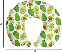 Vista 241 de Lunarable Teal Travel Pillow Neck Rest, Aquatic Fauna Theme Hand Drawn Style Various Starfish in Blue Shades, Memory Foam Traveling Accessory for