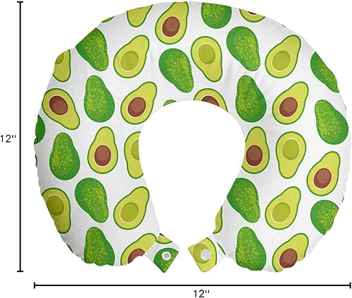 Miniatura 241 de Lunarable Teal Travel Pillow Neck Rest, Aquatic Fauna Theme Hand Drawn Style Various Starfish in Blue Shades, Memory Foam Traveling Accessory for