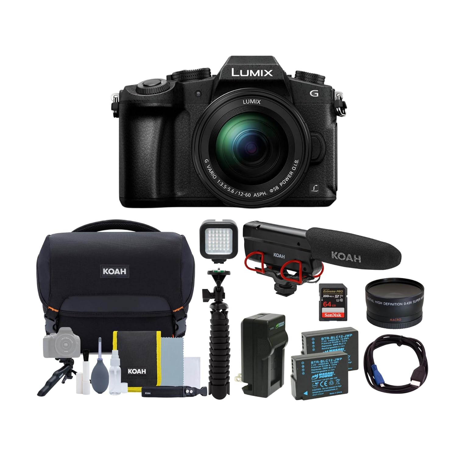 Panasonic LUMIX DMC-G85MK 4K Mirrorless Lens Camera Kit (Rode Mic Vlogging Kit)