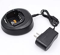 Vista 6 de Cargador rápido compatible con Motorola CP185 CP100D CP476 CP477 CP1300 CP1600 CP1660 EP350 P140 P145 P160 Radio PMNN4476A PMNN4081AR PMNN4080