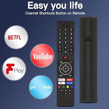 SIUMAL Universal Remote Control for Luxor Polaroid Bush Digihome Finlux Smart TV - No Setup Required