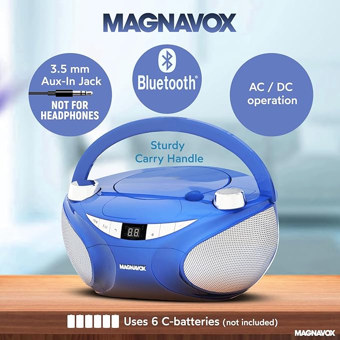 Radiograbadora portátil Magnavox con Bluetooth y CD miniatura 3