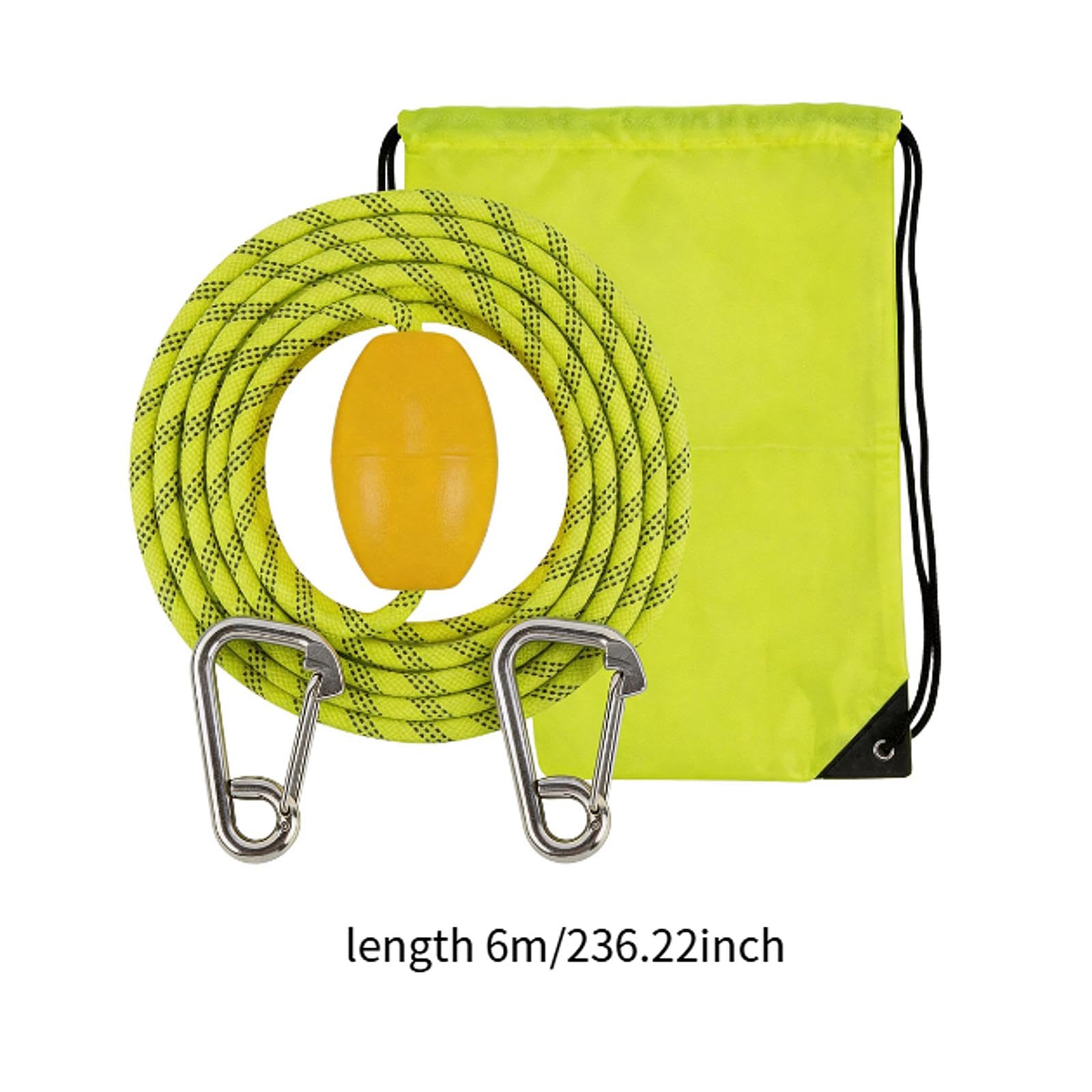 Corda da Traino per Kayak, Fune di Traino Multifunzionale, Linea di Ancoraggio per Barca, Boa Portatile, Ganci in Acciaio Inossidabile, Corda Riflette