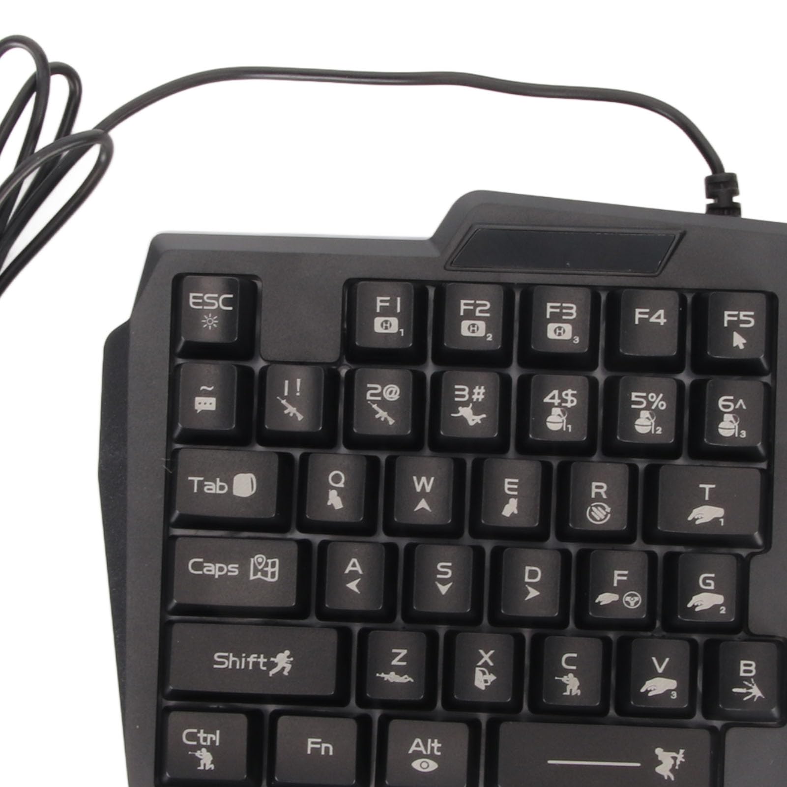 Fabater Set Convertitore Mouse Tastiera Telefono Cellulare per IOS, Tastiera da Gioco e Mouse Combinati a Mezza Mano RGB Cablato, Kit Convertitore da Telefono Cellulare a per Giochi FPS, 120FPS