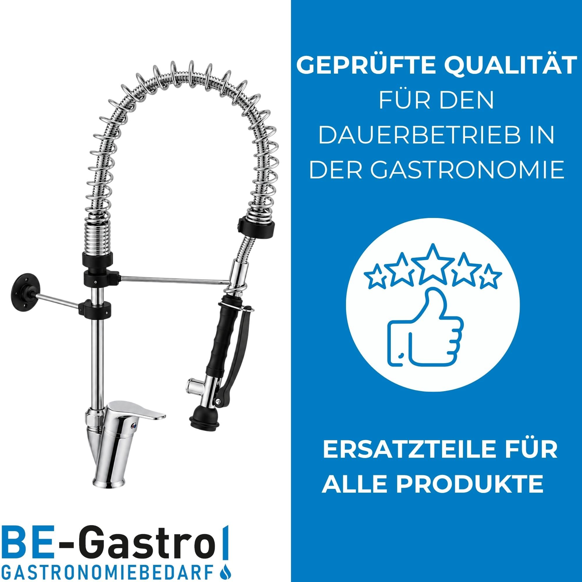 BE-GASTRO® | Alcachofa de cocina profesional, 60 cm | Grifo de gastronomía, grifo para fregadero de cocina, grifo de cocina, 1/2 pulgadas, grifo de gastronomía, grifo de ducha
