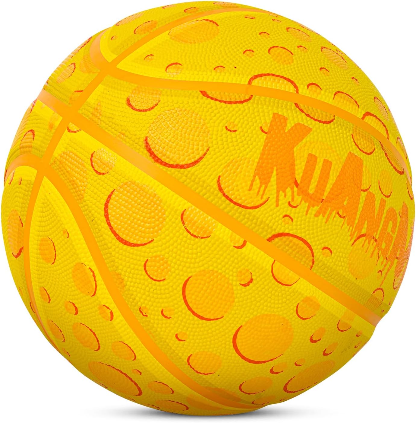 Kuangmi Fancy Rubber Basketball, Office Regulation Size 7(29.5") Streetball, Made for Indoor Outdoor Basketball Games