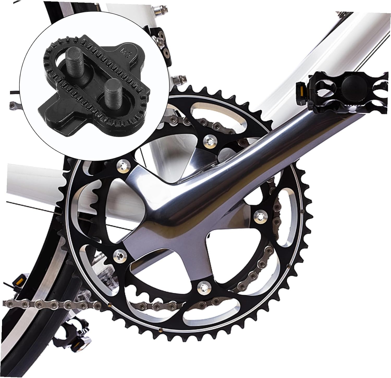 1pair Multi-Directional Bike Cleats Skid Footwear Locks for Road and Mountain Cycling Replacement Cleats for Safe Riding