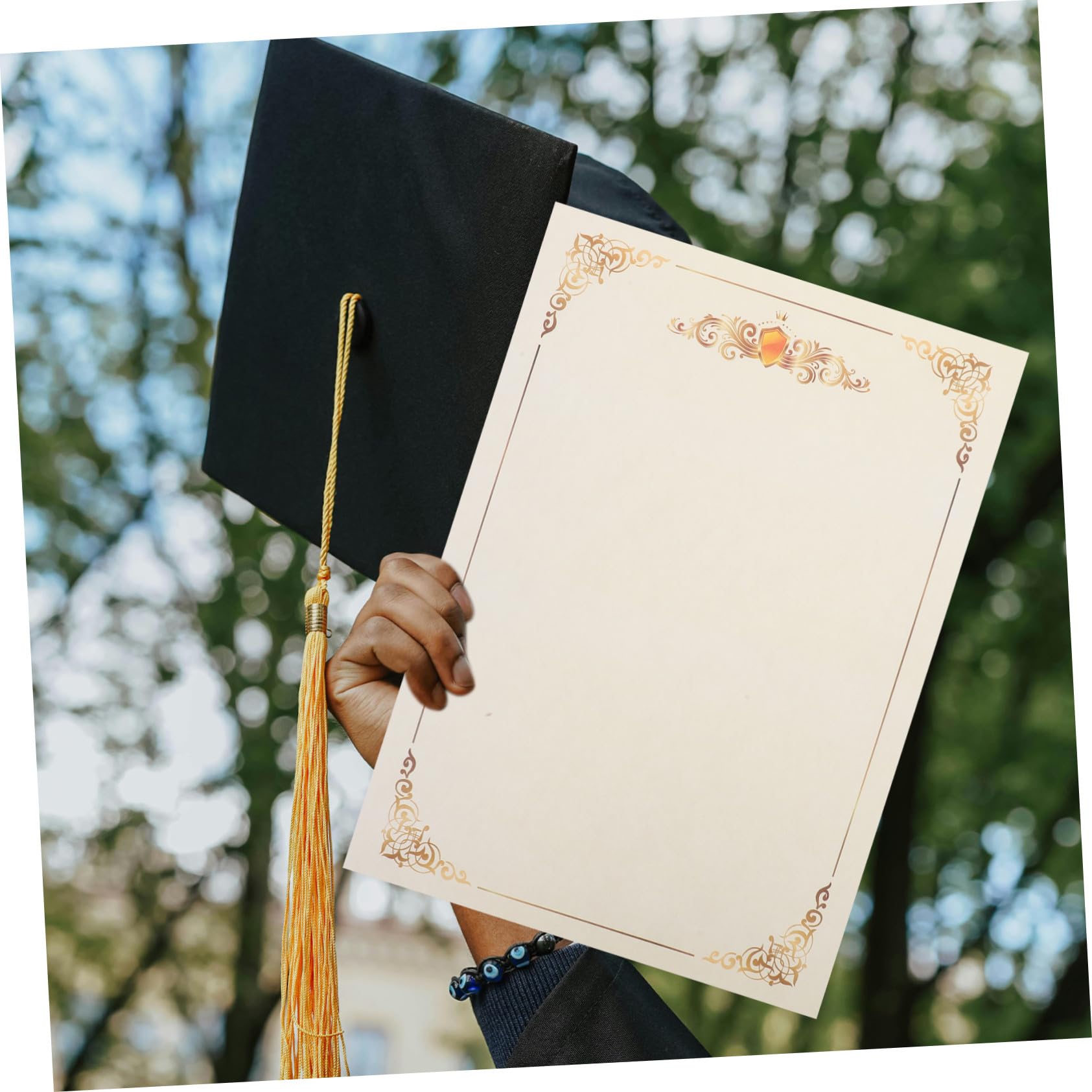 Leeres Zertifikatspapier 100 Blatt Beige Papier für Schüler Lehrer