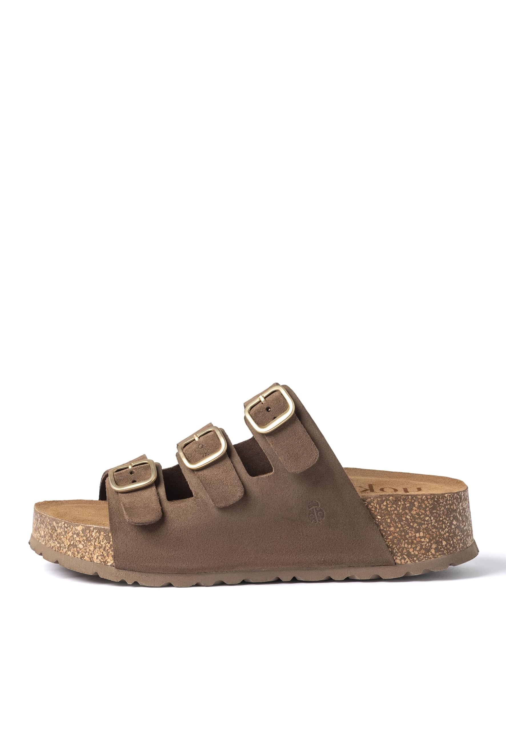 Yokono Sandalia Plataforma WIWI-​263 MARRÓN Oscuro | Zapatos Mujer Primavera-​Verano | Piel Vacuna Serraje | 4 CM