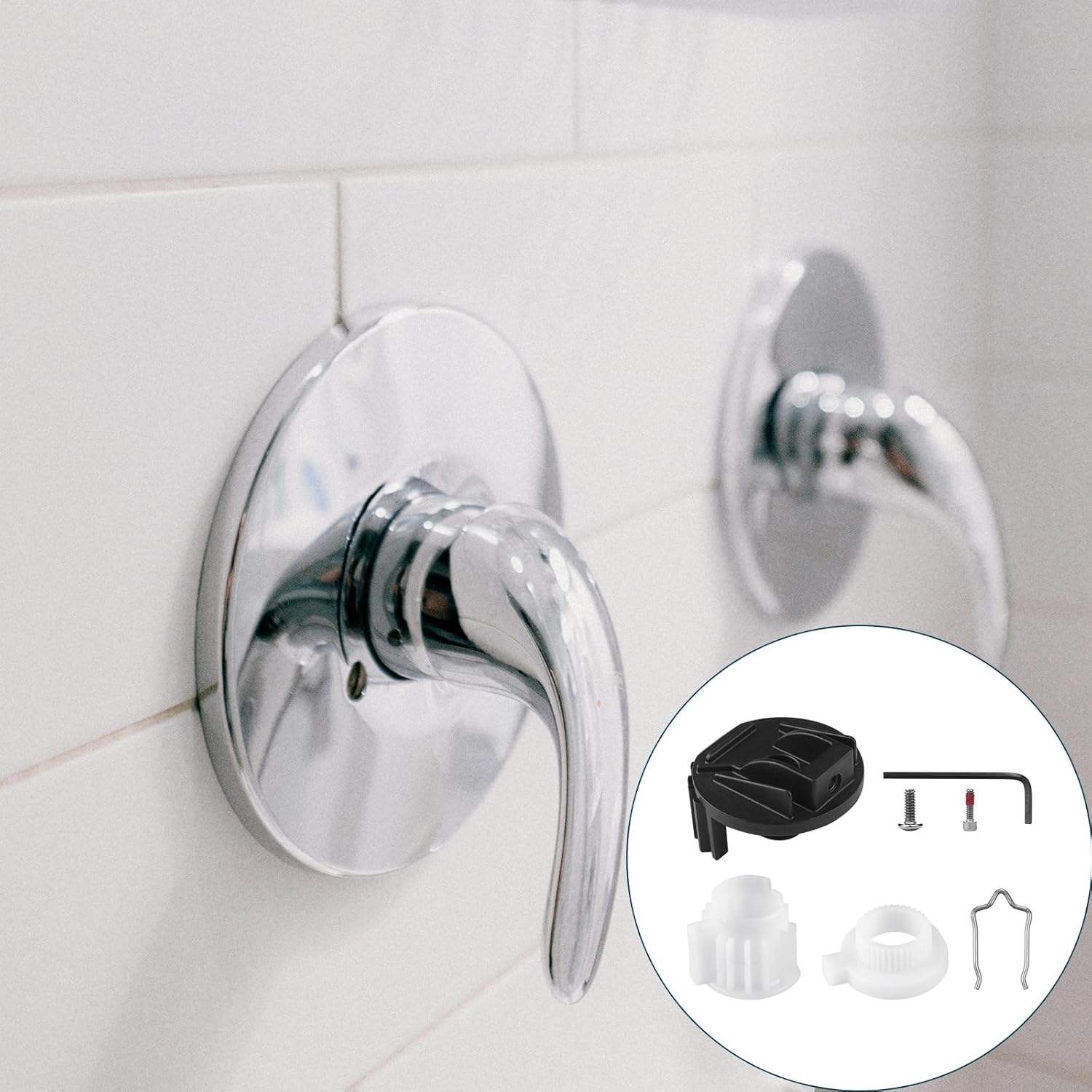 116653 Shower Handle Adapter Kit, Compatible with Moen Posi-Temp Single Handle Tub & Shower Faucet Valve Cartridge, Shower Handle Replacement Accessory