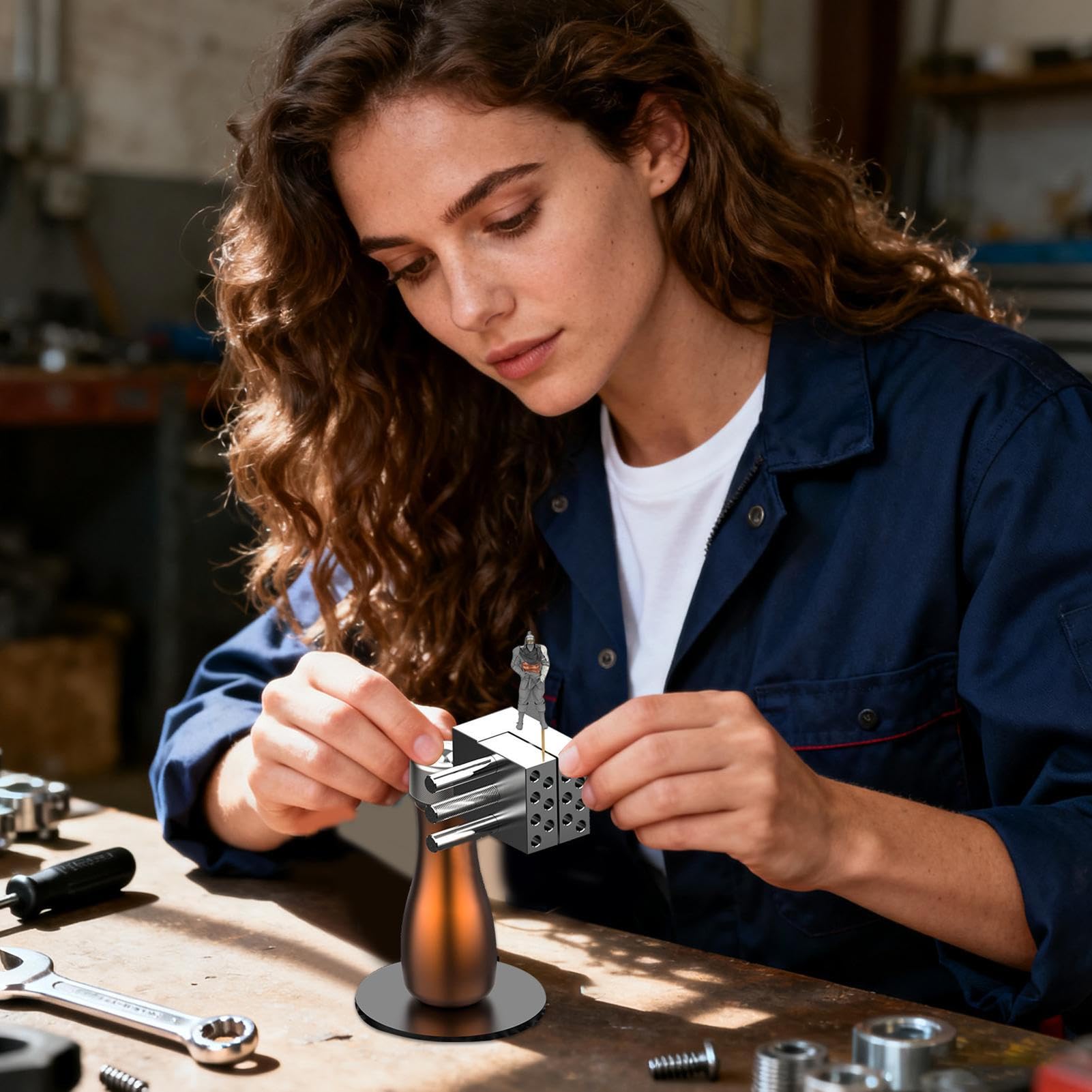 Piccola da banco da tavolo, mini postazione di lavoro portatile | per modellismo elettronico, modellismo, creazione di gioielli, lavorazione del legno, hobby
