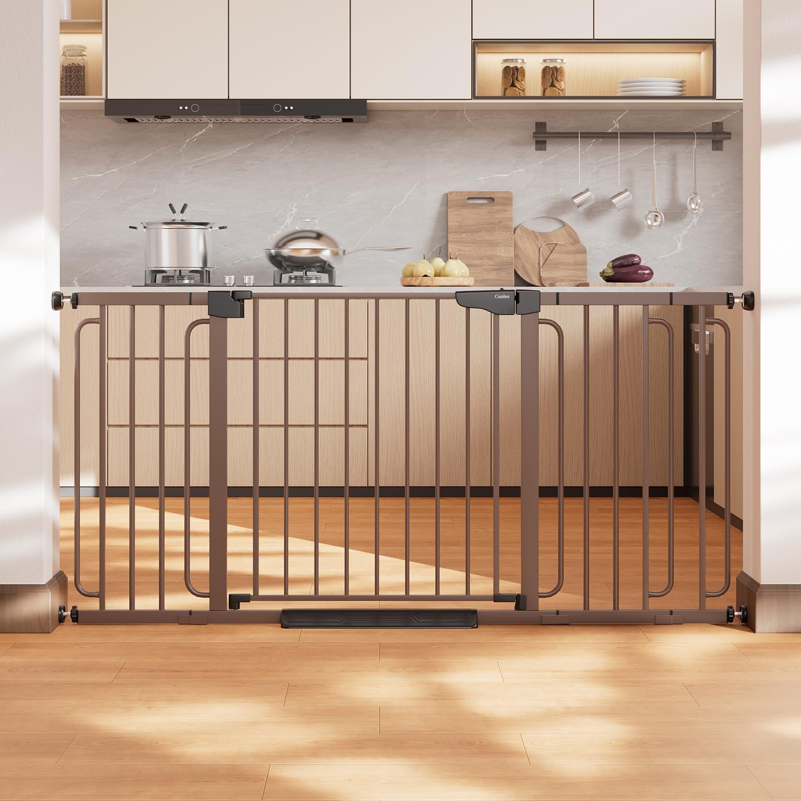 Cumbor 30-40.6 in Baby Gate for Stairs and Doorways, Dog Gate Indoor Black — Amazon image 19