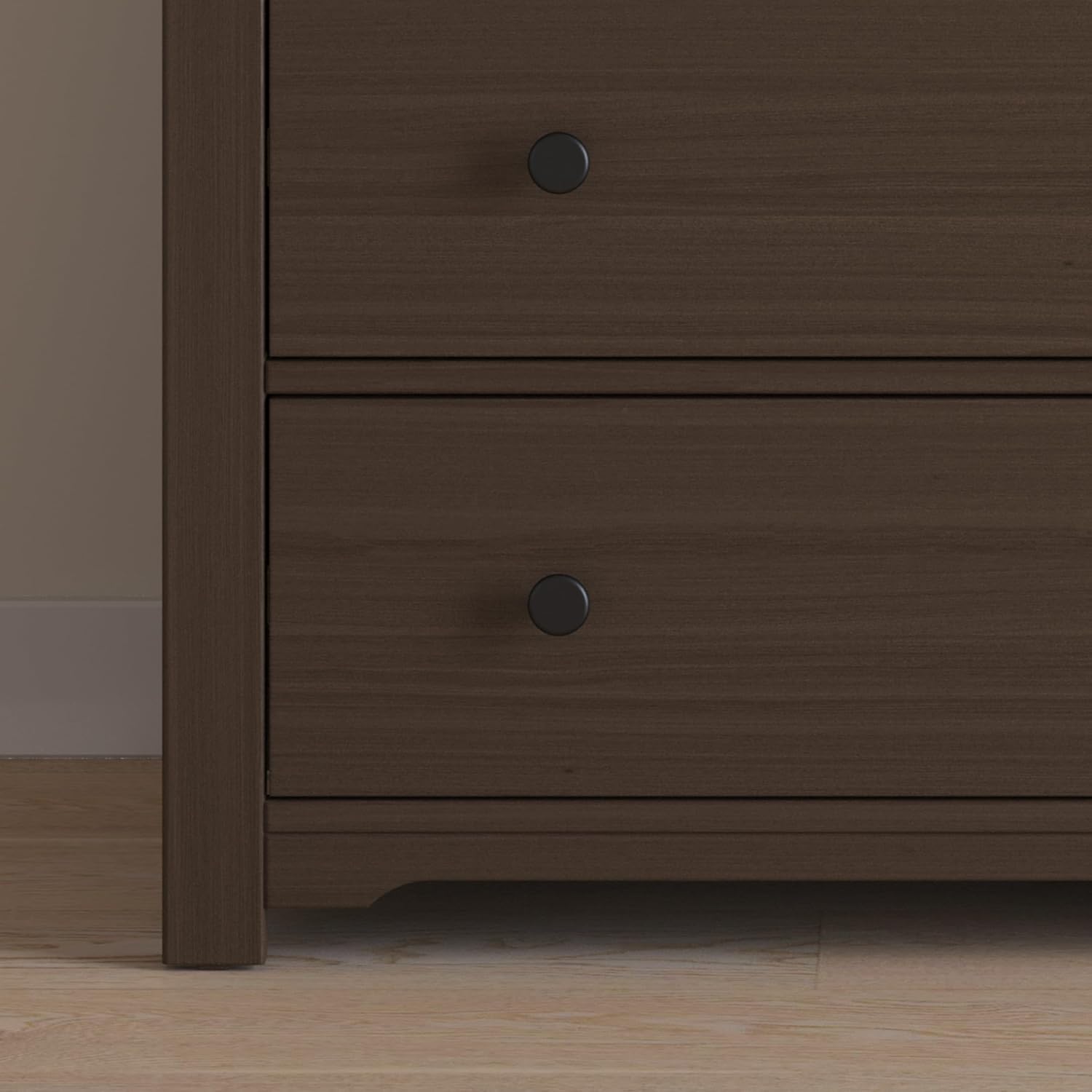Child Craft Harmony 3 Drawer Dresser with Removable Changing Table Topper for Nursery or Bedroom, (Brushed Truffle)