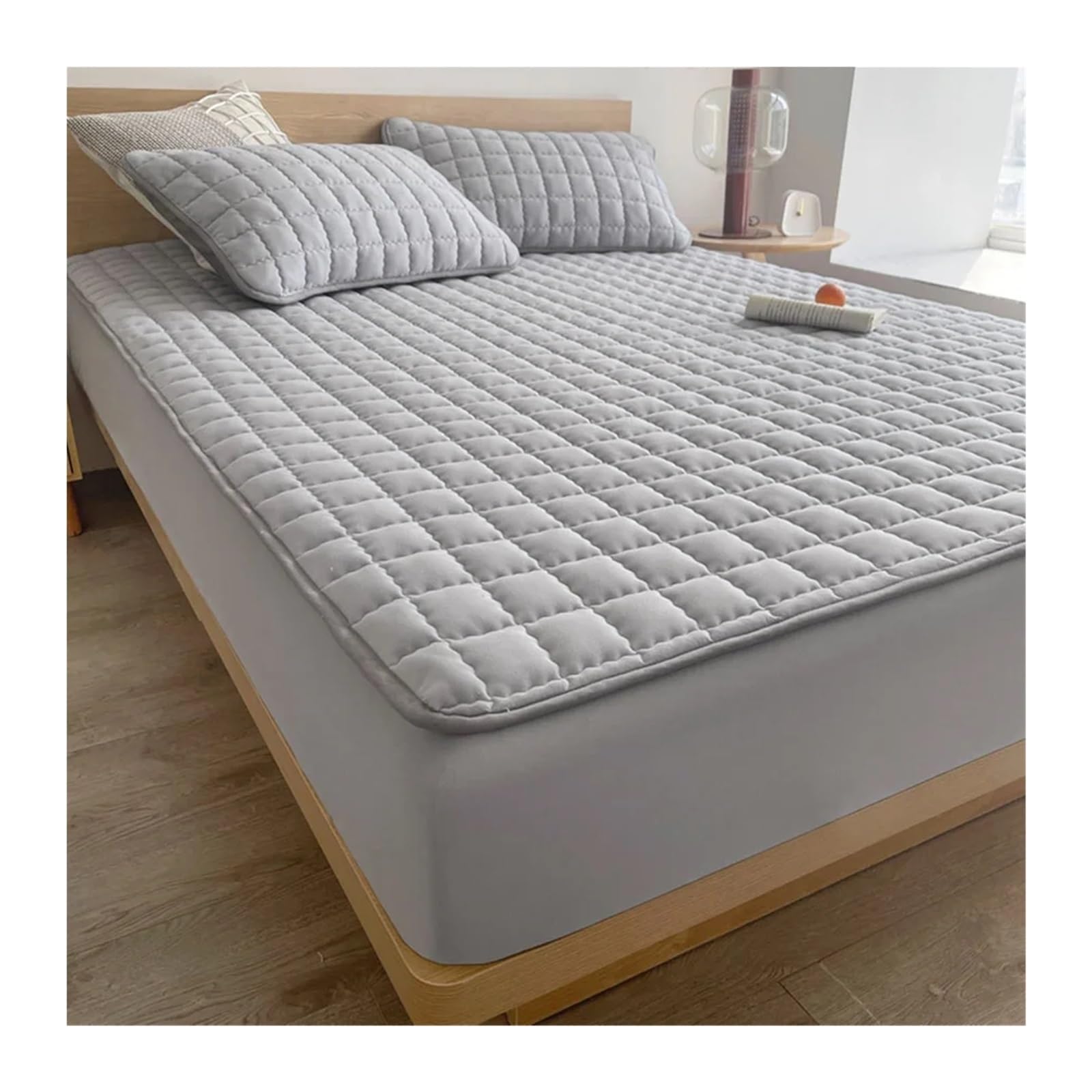Funda de colchón Impermeable, Funda, sábana Individual, Varios tamaños, Suave y Transpirable (sin Almohada) para Cama(Gray,150x190cm)