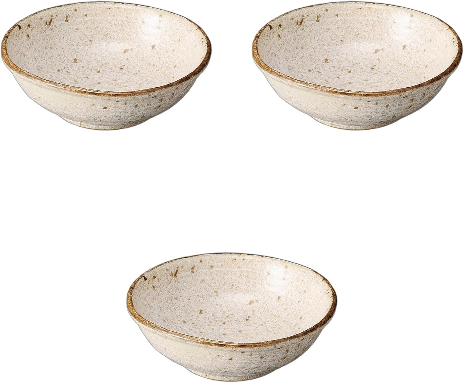 【ラストワン、爆下げ】セトモノホンポ(Setomonohonpo) 3個セット うのふ砂目4.5丸鉢 [ 13.5×4.5cm ] | 小鉢 陶磁器が激安特価！