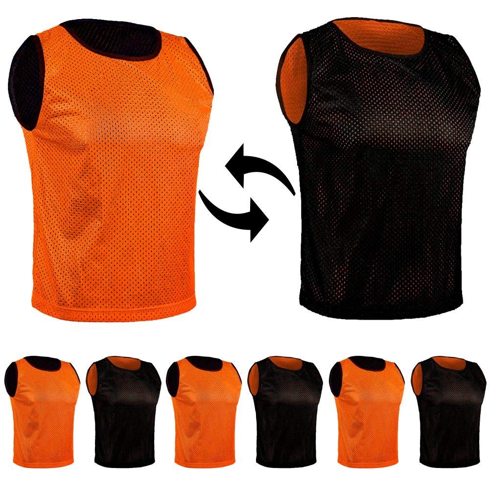 SPORTSBIBS 6 x Football Bibs for Children and Adults โ Set of 6 โ Reversible Bibs 2 Colours, Training Bibs, Marking Shirt, Double-Sided for Women, Men, Juniors, Seniors