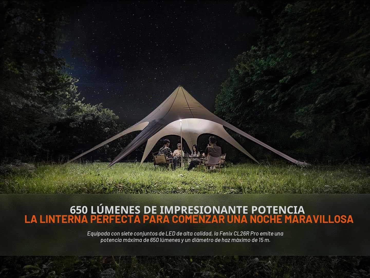 FENIX CL26R Pro - Lámpara LED de camping con conector USB, color blanco