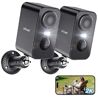 ieGeek 2K Telecamera Wi-Fi Esterno/Interno Batteria Senza Fili con Sirena