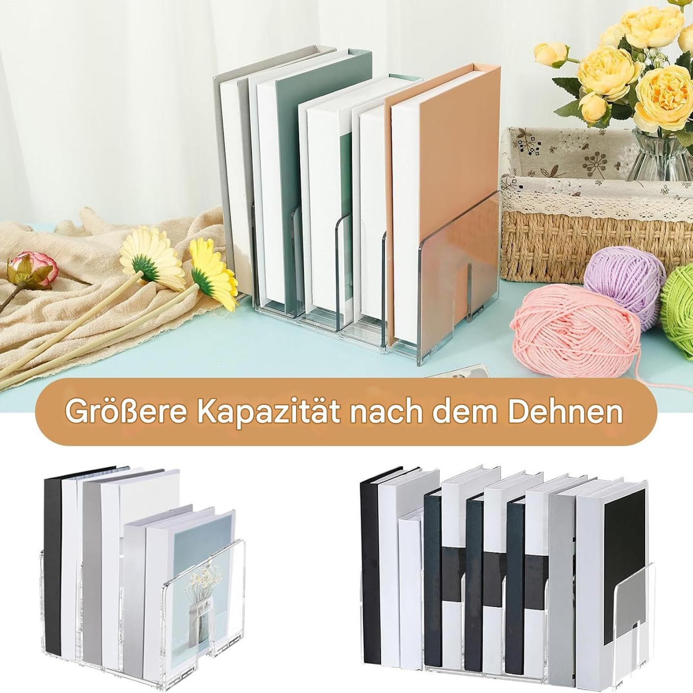 Organiseur de documents de bureau 2 pièces 5 sections format lettre