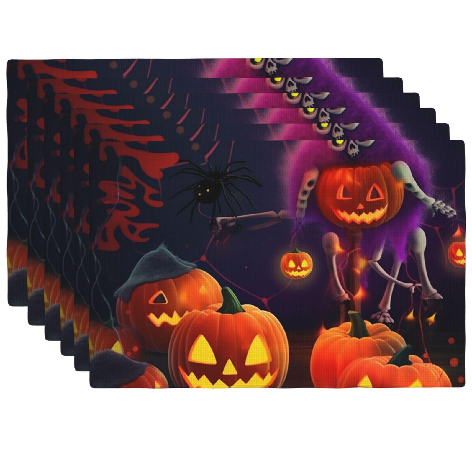 Sets de table Halloween lavables et résistants à la chaleur