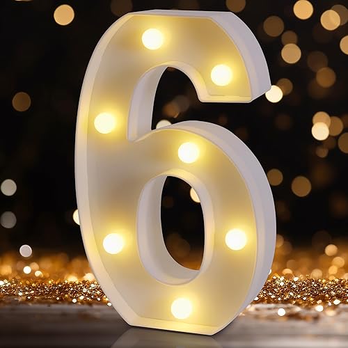 Miniatura 45 de Letras Iluminadas LED, Señales de Barra LED, Luces de Barra a Batería, Luces con Letras para el Hogar, Decoración de Barra Blanco,Negro