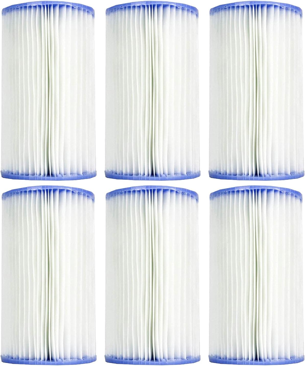 Intex 29005E - Cartucho de bomba de filtro de material Dacron de repuesto para piscina tipo B (6 unidades)