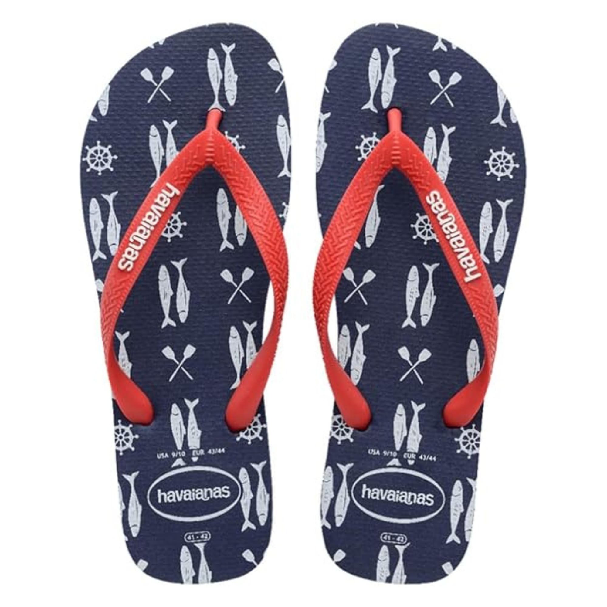 Havaianas - Top Nautical, Comfortable, Lightweight, and Versatile Flip-Flops, Nautical-Inspired Design, Wide Straps, Men